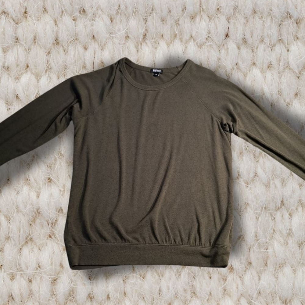 Buffalo David Bitton Khaki Long Sleeve Top